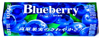 Жевательная резинка 
«LOTTE» BLUEBERRY GUM
голубика, уп.*9 пластин