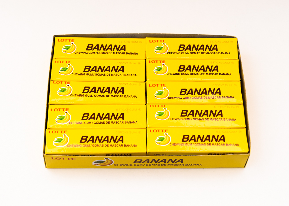 Жевательная резинка «LOTTE» со вкусом банана
блок 20 уп. по 5 пластин