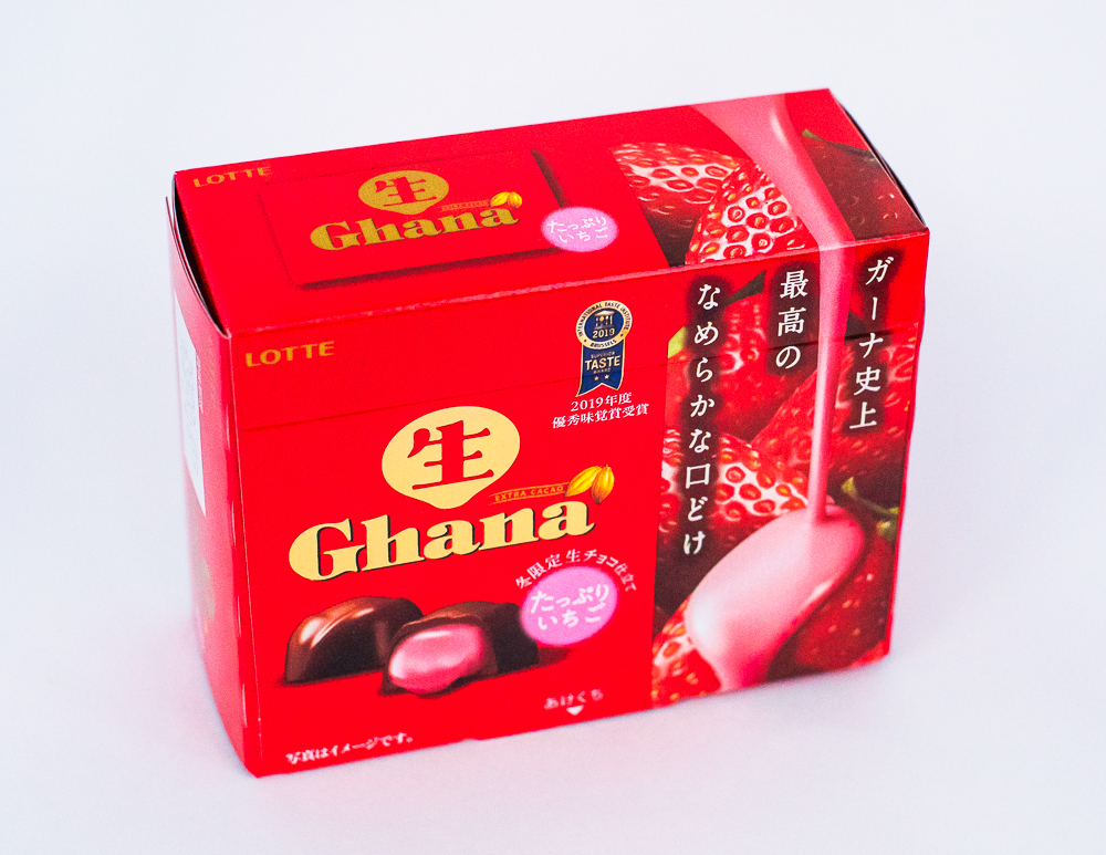 LOTTE Трюфели Ghana шоколадные с клубничным наполнителем 64 г.